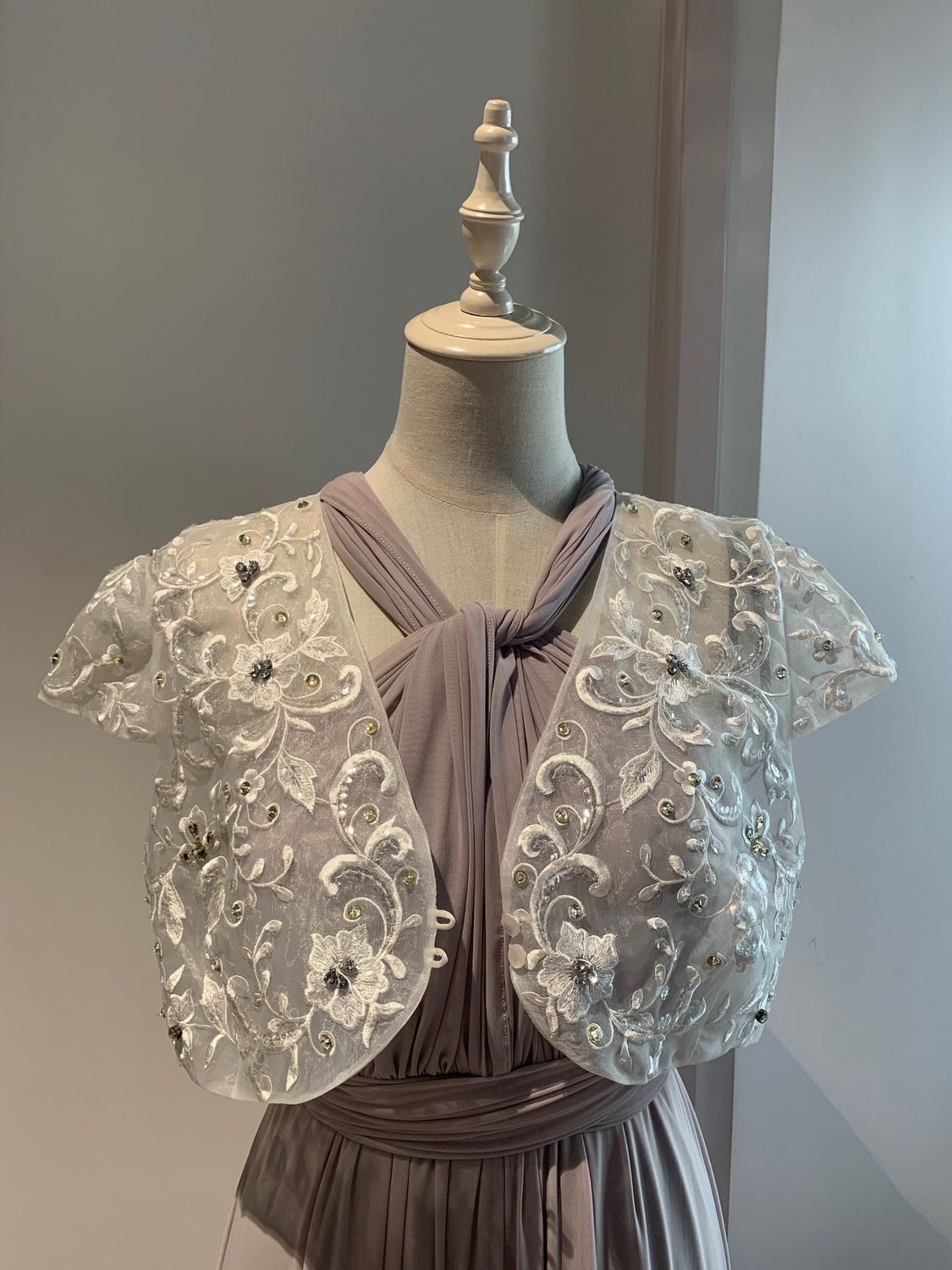 Jadore - Ivory Embellished Jacket/Bolero