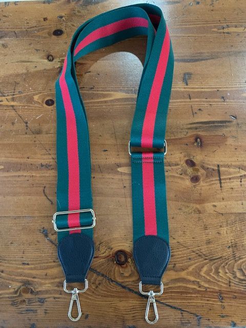 Bag Strap - Red Green Stripe