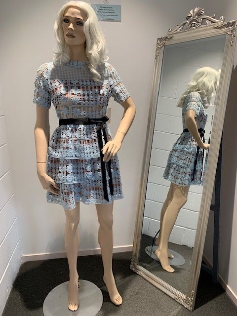Baby Blue Lace Dress - Size 10
