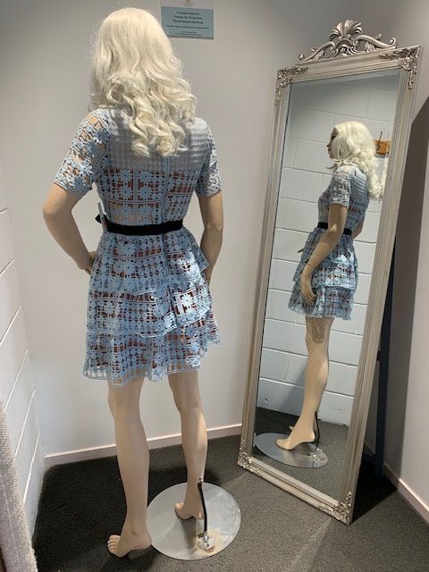 Baby Blue Lace Dress - Size 10