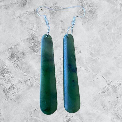 50mm NZ Greenstone Roimata Earrings 50mm NZ Greenstone Roimata Earrings