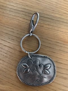 "Mom" Charm Keyring