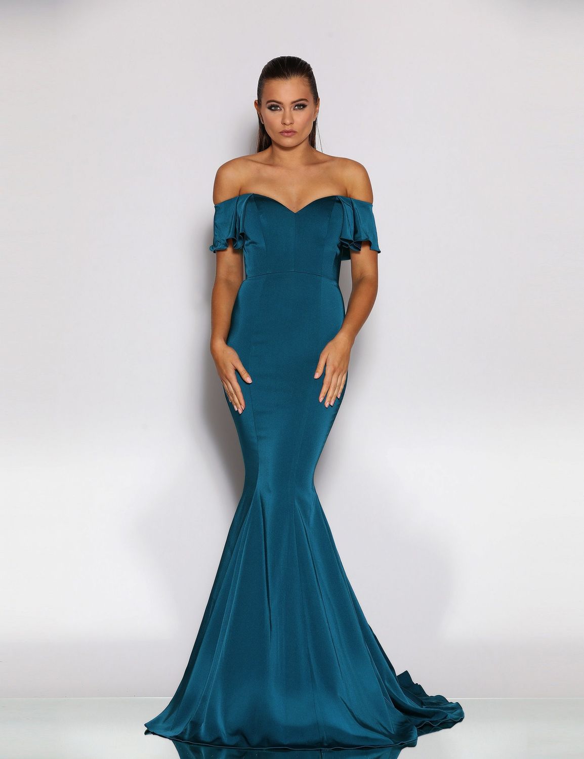 Jadore | JX2040 Off Shoulder - Teal - Size 8 Jadore | JX2040 Off Shoulder - Teal - Size 8