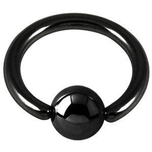 10G BCR - Black Steel - 8mm Plain Ball 10G BCR - Black Steel - 8mm Plain Ball