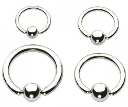14G BCR - Surgical Steel - 4mm Plain Ball