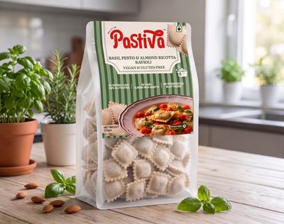 Vegan &amp; Gluten Free Basil Pesto &amp; Almond Ricotta Ravioli