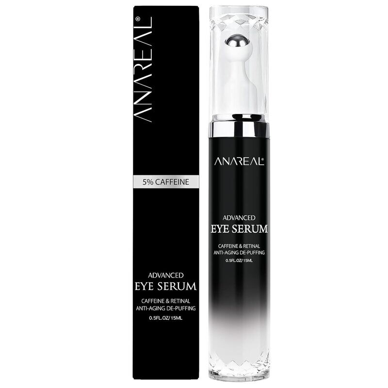 5 Caffeine Eye Serum, Puffy Eyes Treatment, Eye Bags Treatment for Men