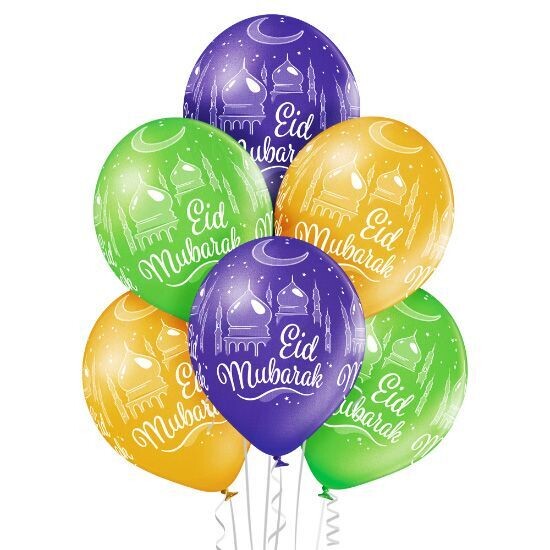 Ballon eid mubarak mosquée x 6