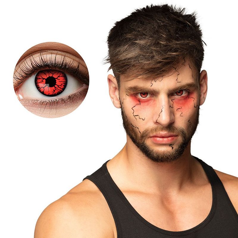 Lentille explosion rouge