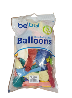 Ballon latex couleurs assortis ×100