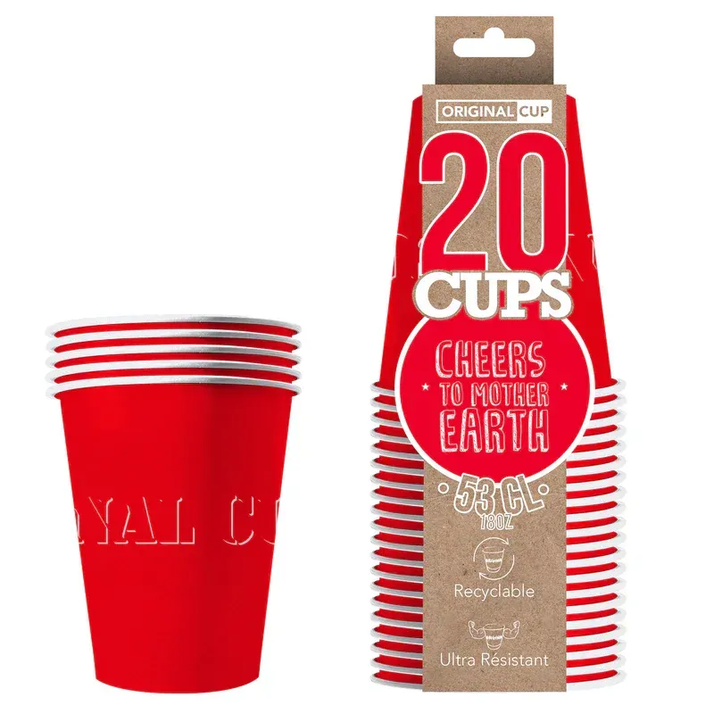 Gobelet original cup carton rouge x 20