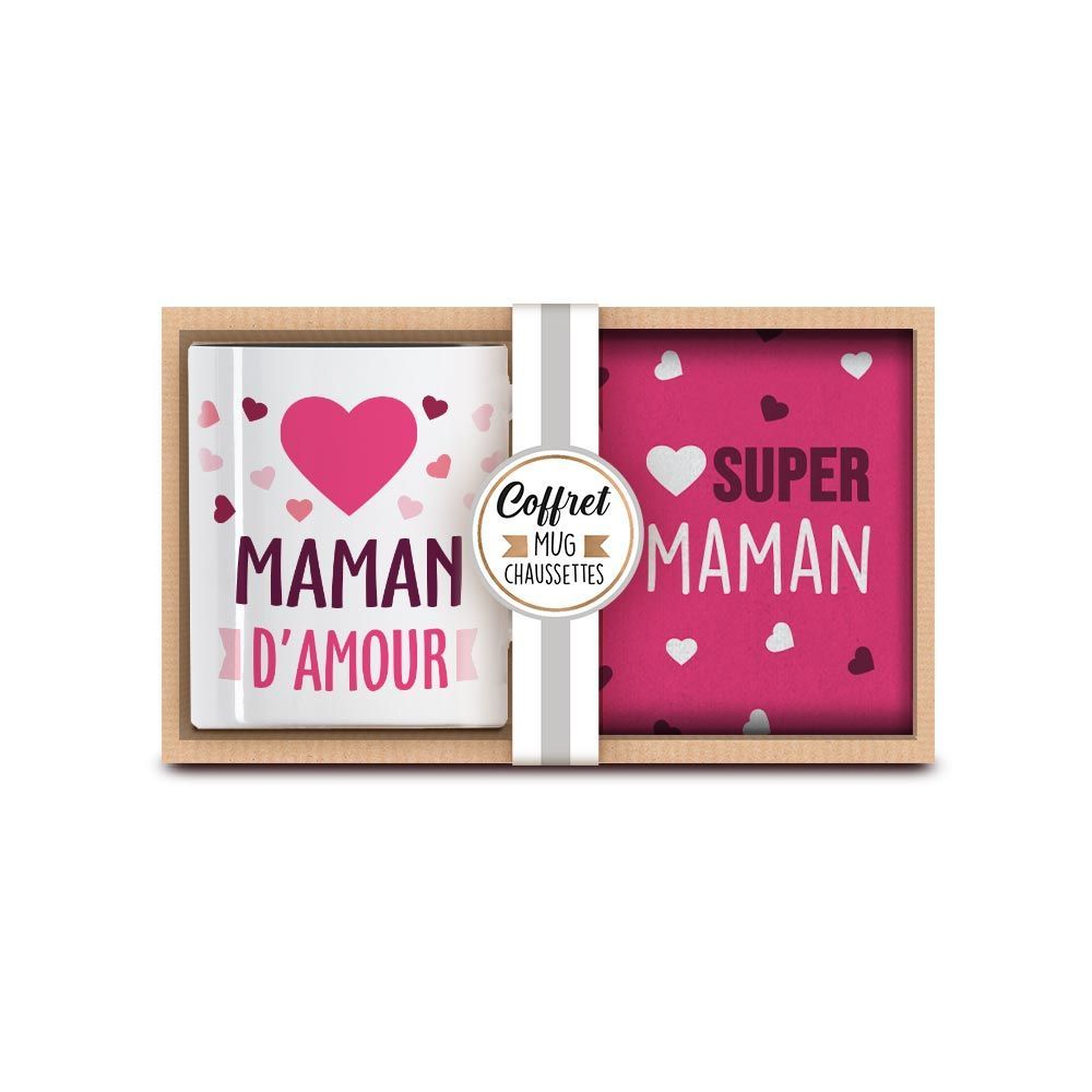 Coffret Mug chaussette maman d' amour