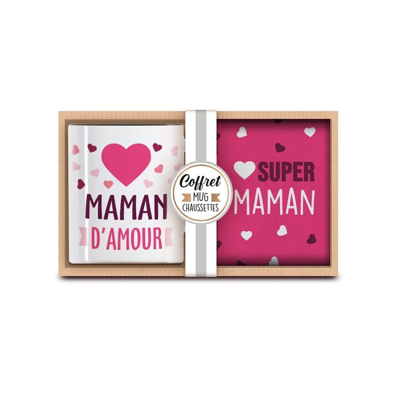 Coffret Mug chaussette maman d' amour