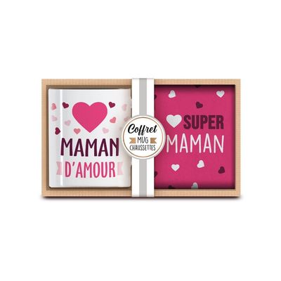 Coffret Mug chaussette maman d' amour