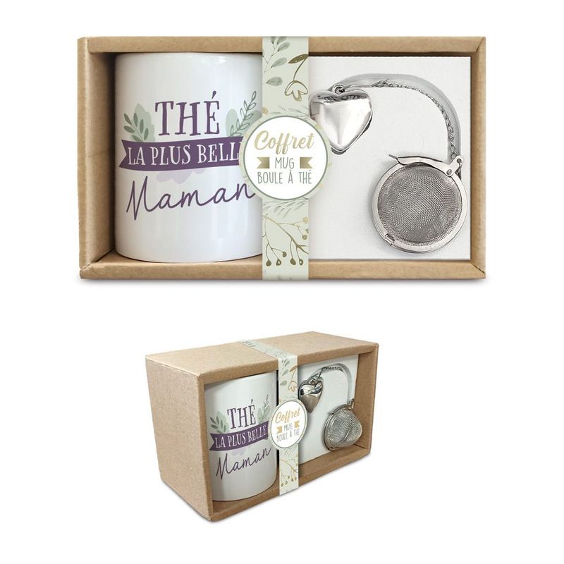 Coffret Mug plus belle maman boule à thé