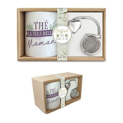 Coffret Mug plus belle maman boule à thé