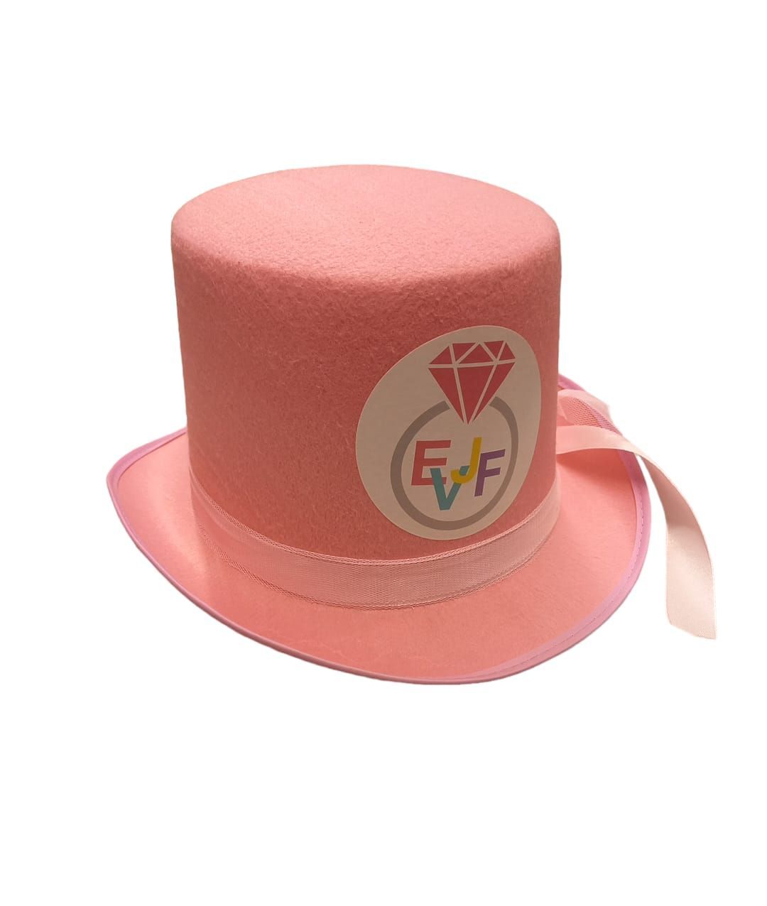 Chapeau haut forme rose EVJF
