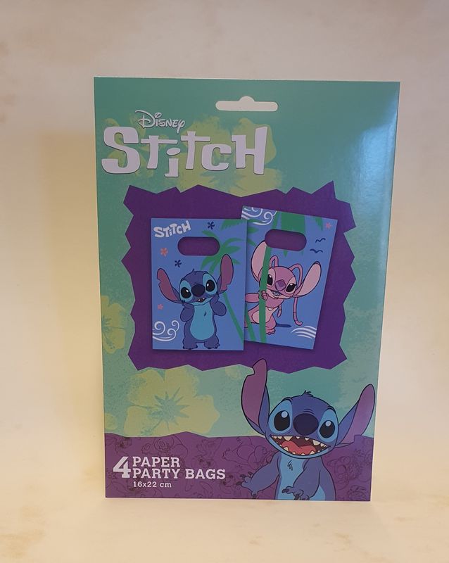 Sac cadeaux papier Stitch x4