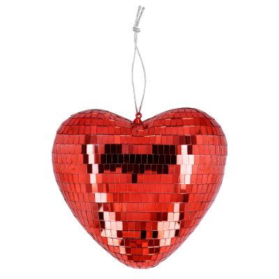 Boule disco Coeur Rouge