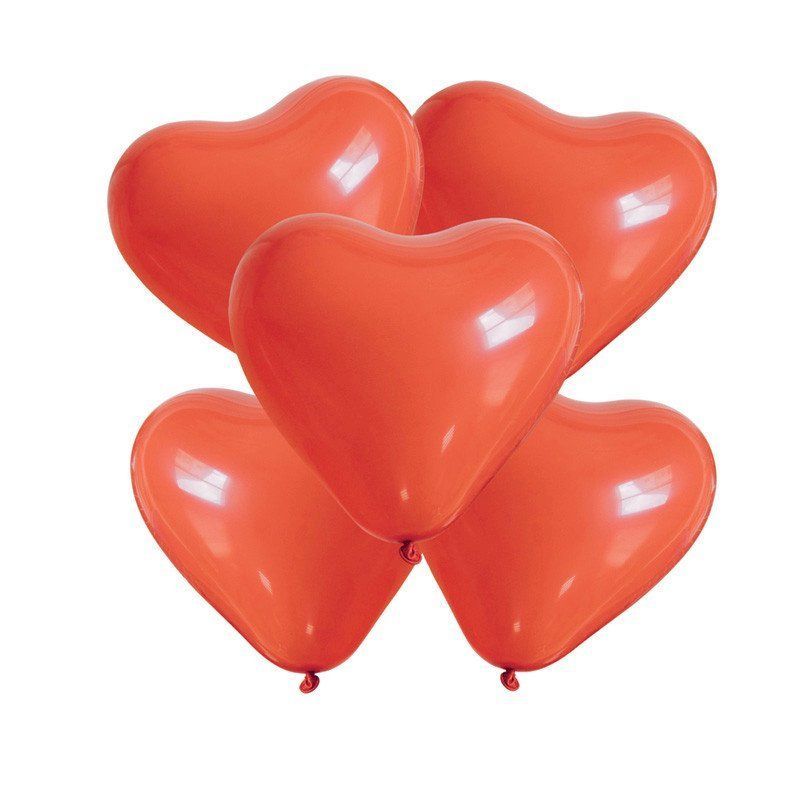 Ballon Latex Coeur Rouge 26cm x5