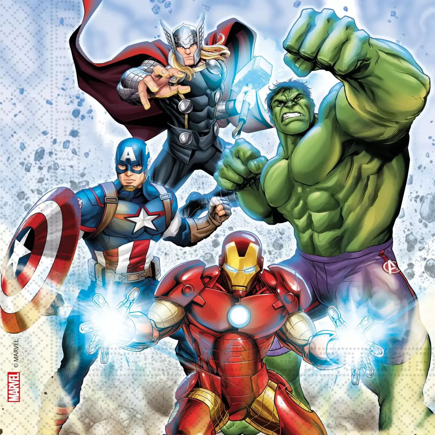 Set de 16 serviettes en papier Avengers 33 cm