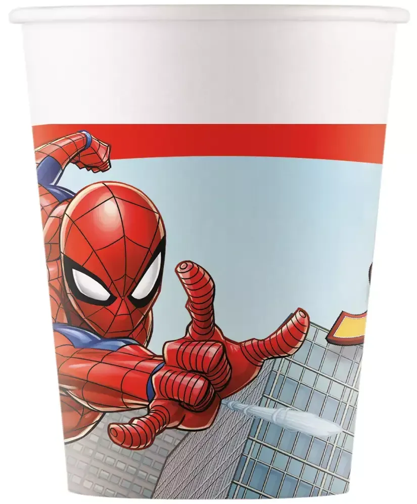 Gobelet carton  Spiderman 33cm  x8