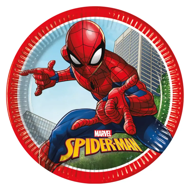 Assiette carton Spiderman 23cm  x8
