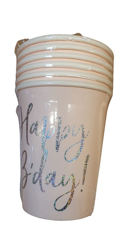 Gobelet rose happy birthday X6