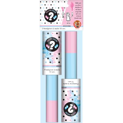 Fumigène a main rose