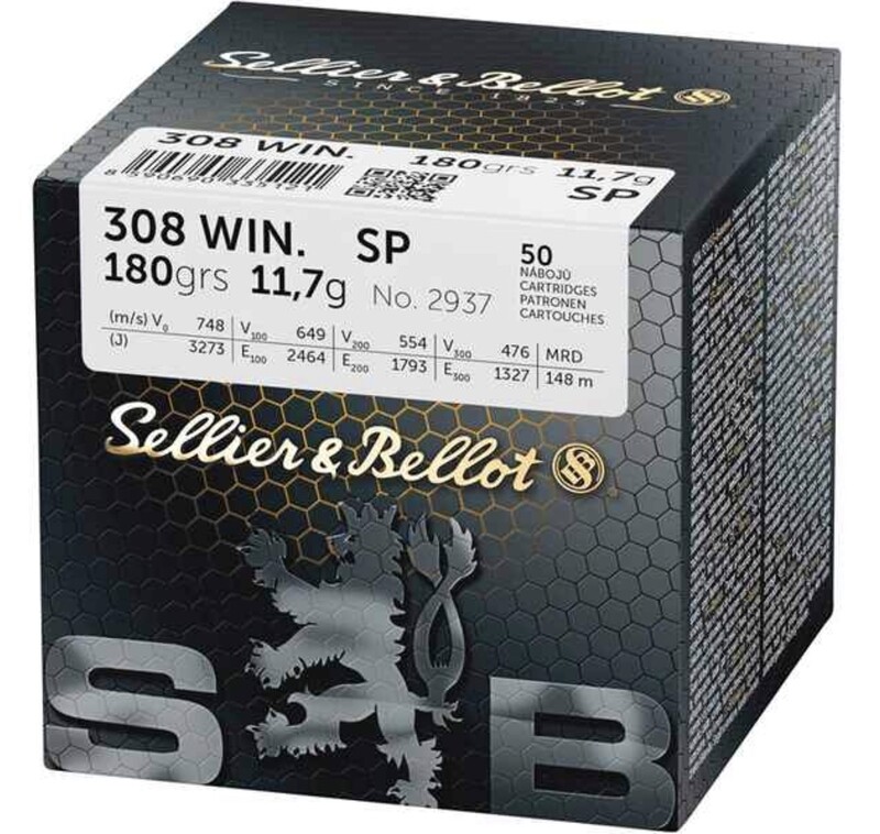 Sellier & Bellot .308 Winchester 147 grain FMJ | Box of 50