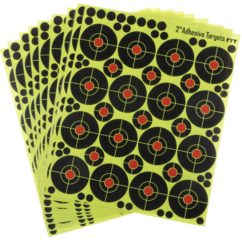 Shooting Targets 2&quot; Reactive Splatter Glow 160 pcs  ,Florescent Paper Target