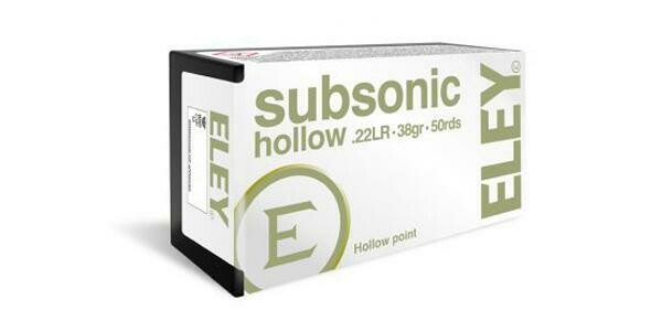 Eley Subsonic Hollow point Box of 50 Rounds