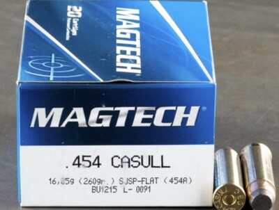 454 Casull Magtech 260gr. SJSP Ammo 20 Rounds
