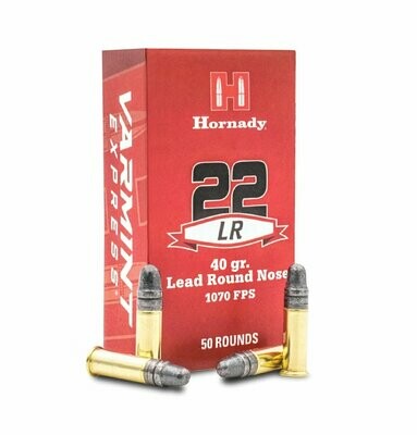 Hornady Lead Round Nose 22LR 40gr  box of 50 rounds