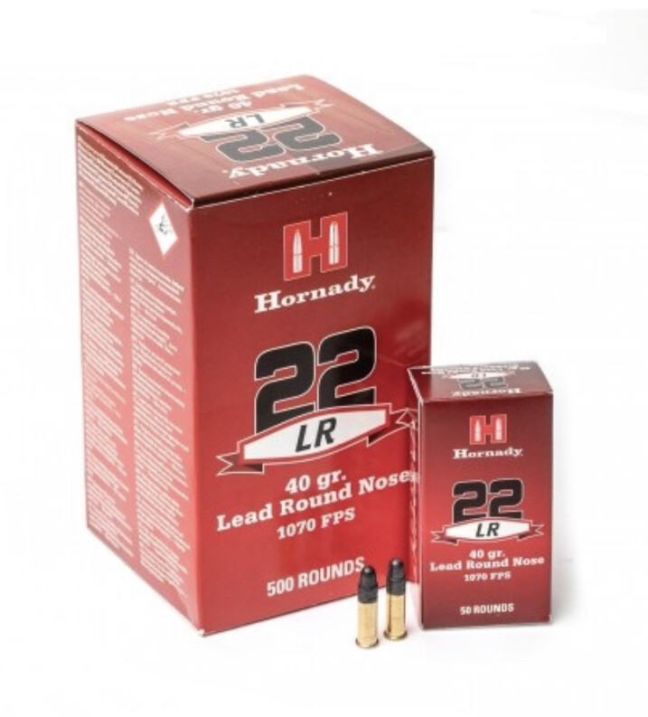 Hornady Lead Round Nose 22LR 40gr  box of 50 rounds