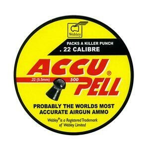 Webley Accupell .22 Pellets x 500. Accupell Domed Pellets.