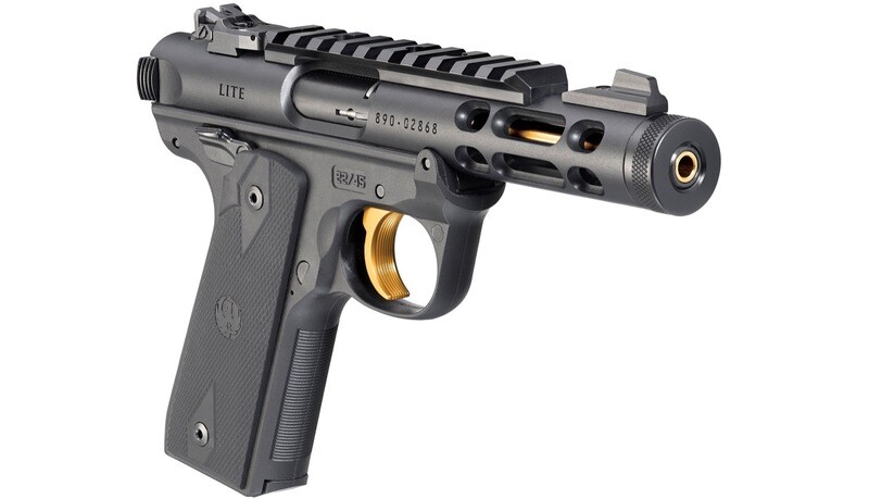 Ruger MK IV 22/45 Lite  (43927) .22 LR 4.4" GOLD TRIGGER
