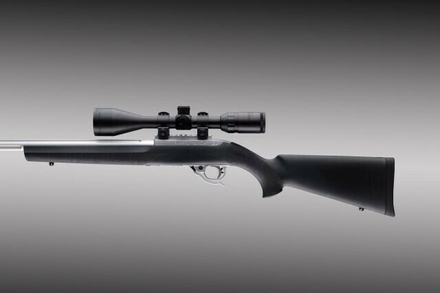Hogue Ruger 10-22 .920&quot; Diameter Barrel Black Rubber OverMolded Stock
