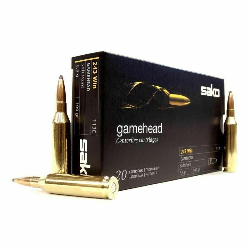Sako .243 Gamehead Soft Point 100gr, 20 rounds per box