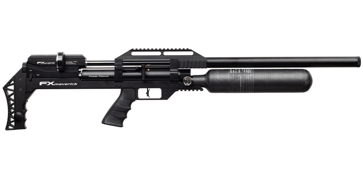 FX Maverick Sniper Black PCP Air Rifle .22, .25, .30, .35.