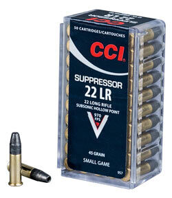 CCI Suppressor 45gr Hollow Point Box of 50