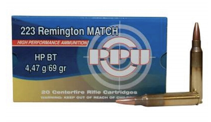 PPU HPBT MATCH .223 REM 69gr box of 20 rounds