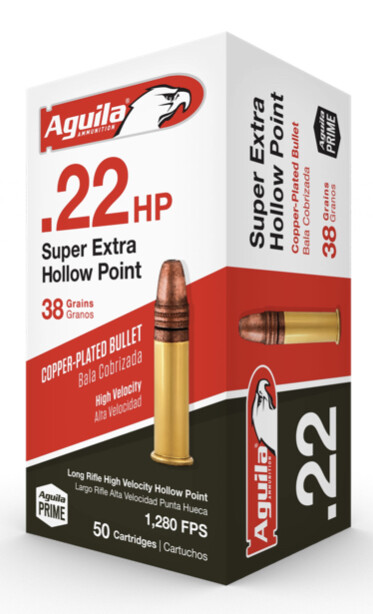 AGUILA .22Lr HV HP 38gr  Box of 50 Rounds