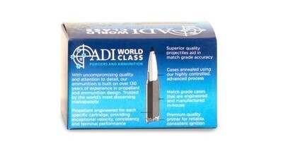 ADI World Class .223 Rem 69gr Sierra Matchking HPBT Bullets