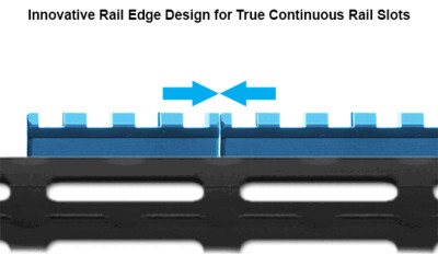 UTG PRO® M-LOK® 4-Slot Picatinny Rail Section, Black