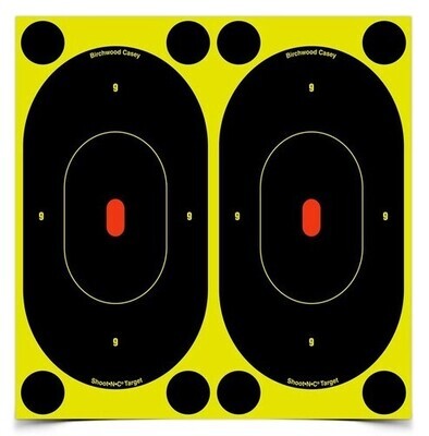 Birchwood Casey ShootNC® 7 Inch Silhouette, 12 Targets - 48 Pasters