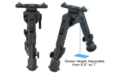 UTG® Recon 360® TL Bipod, 5.5"-7.0" Center Height, M-LOK®
