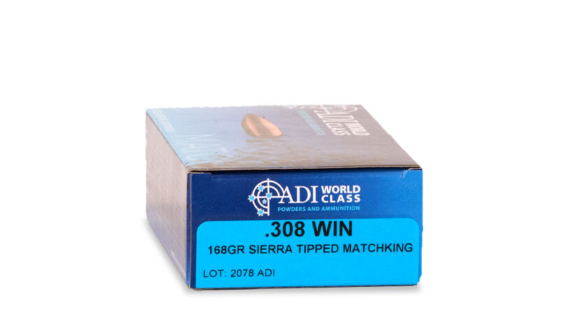 ADI World class .308 WIN 168gr Sierra Tipped MatchKing