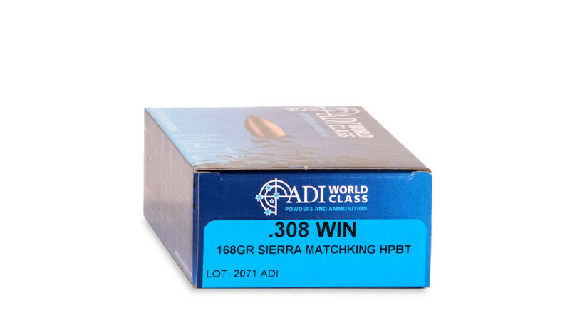 ADI World Class .308 WIN – 168gr Sierra HPBT MatchKing