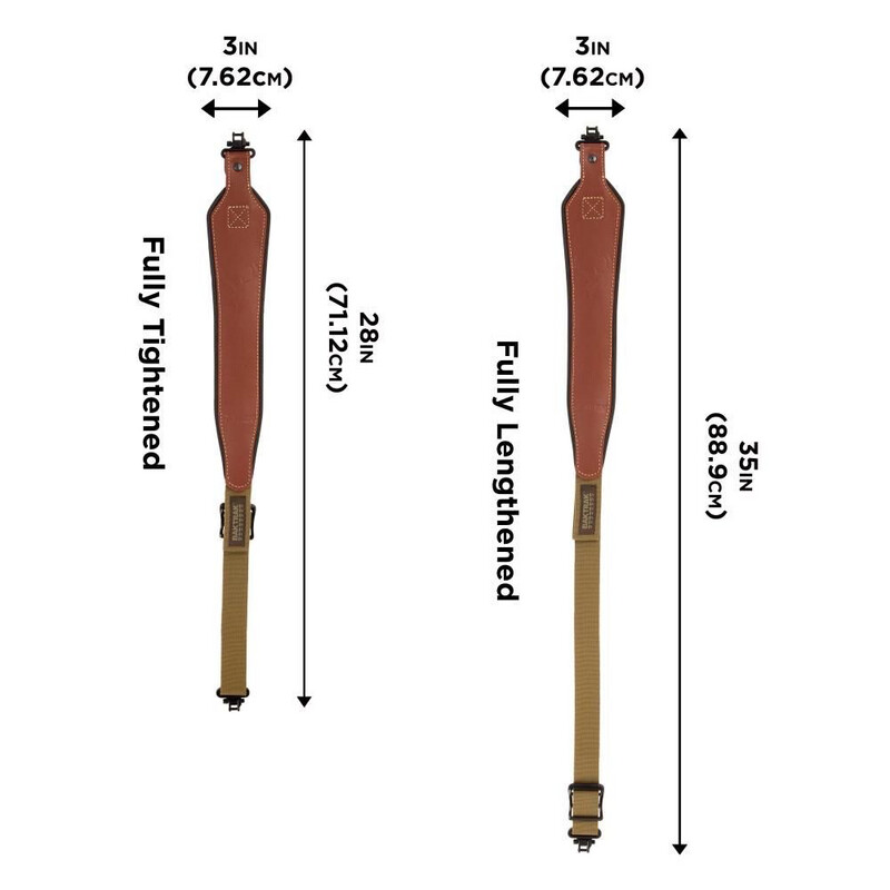 Allen Company BakTrak Leather Sling, Debossed Horns